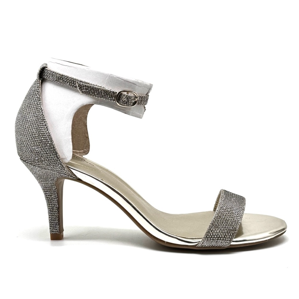 Bandolino Madia Sandal Gold Metallic Shimmer Heels Size 8 - Picture 2 of 11